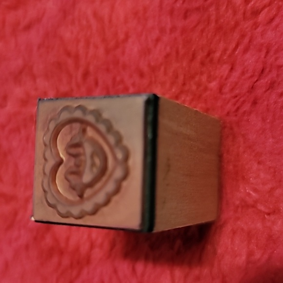 Set of 5 Mini Celebration Wooden Rubber Stamps - Picture 2 of 7